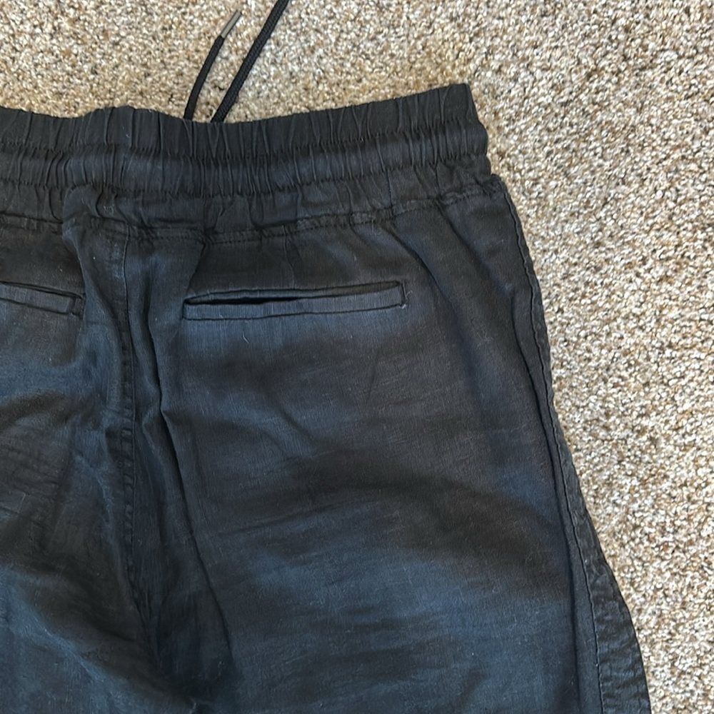 ATHLETA Black Cabo 100% Linen Joggers, Size 8, Like New - Picture 5 of 6